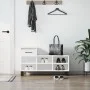 Shoe cabinet made of white glossy plywood, 102x36x60 cm by vidaXL, Shoe racks and shoe organizers - Ref: Foro24-831374, Price...