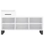 Schuhschrank aus weiß glänzender Sperrholz 102x36x60 cm von vidaXL, Schuhregale und Schuhorganisatoren - Ref: Foro24-831374, ...