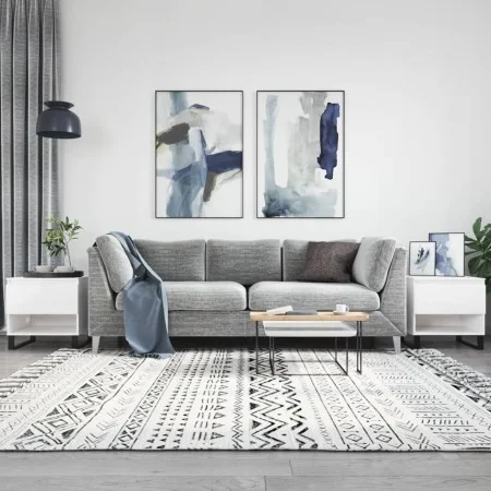 Center tables 2 pcs glossy white engineered wood 50x46x50 cm by vidaXL, Coffee table - Ref: Foro24-830929, Price: 78,03 €, Di...