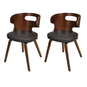 Esszimmerstühle 2 Einheiten braunes Kunstleder von vidaXL, Essstühle - Ref: Foro24-240707, Preis: 220,73 €, Rabatt: %