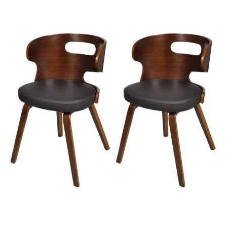 Dining chairs 2 units brown synthetic leather by vidaXL, dining chairs - Ref: Foro24-240707, Price: 224,77 €, Discount: %