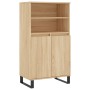 Aparador alto madera contrachapada color roble 60x36x110 cm de vidaXL, Aparadores - Ref: Foro24-831495, Precio: 94,49 €, Desc...