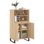 Aparador alto madera contrachapada color roble 60x36x110 cm de vidaXL, Aparadores - Ref: Foro24-831495, Precio: 94,49 €, Desc...