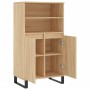 Aparador alto madera contrachapada color roble 60x36x110 cm de vidaXL, Aparadores - Ref: Foro24-831495, Precio: 94,49 €, Desc...