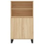 Aparador alto madera contrachapada color roble 60x36x110 cm de vidaXL, Aparadores - Ref: Foro24-831495, Precio: 94,49 €, Desc...