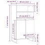 Hohes Sideboard aus eichenfarbenem Sperrholz, 60 x 36 x 110 cm von vidaXL, Sideboards - Ref: Foro24-831495, Preis: 92,75 €, R...