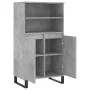 Concrete gray plywood tall sideboard 60x36x110 cm by vidaXL, Sideboards - Ref: Foro24-831496, Price: 80,48 €, Discount: %