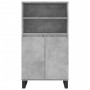 Aparador alto madera contrachapada gris hormigón 60x36x110 cm