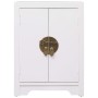 Mesita de noche madera de Paulownia blanco 38x28x52 cm de vidaXL, Mesitas de noche - Ref: Foro24-284073, Precio: 118,24 €, De...
