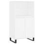 Hohes weißes Sperrholz-Sideboard 60x36x110 cm von vidaXL, Sideboards - Ref: Foro24-831492, Preis: 94,03 €, Rabatt: %