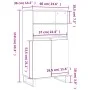 Hohes weißes Sperrholz-Sideboard 60x36x110 cm von vidaXL, Sideboards - Ref: Foro24-831492, Preis: 85,73 €, Rabatt: %