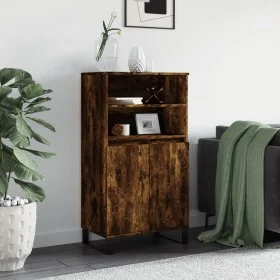 Tall smoked oak plywood sideboard 60x36x110 cm by vidaXL, Sideboards - Ref: Foro24-831497, Price: 83,83 €, Discount: %