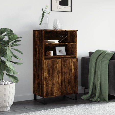 Aparador alto madera contrachapada roble ahumado 60x36x110 cm de vidaXL, Aparadores - Ref: Foro24-831497, Precio: 87,65 €, De...