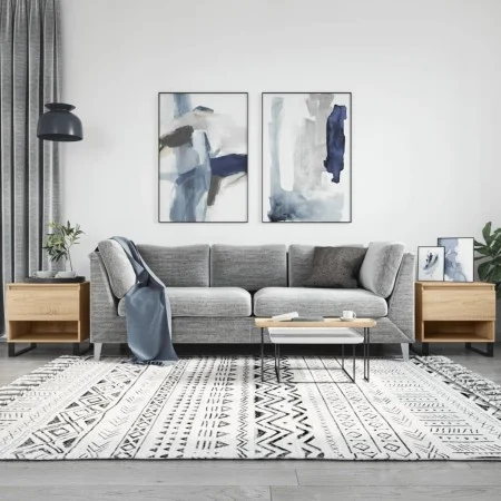 2 Stück Couchtische aus Sonoma-Eichen-Engineer-Holz 50x46x50cm von vidaXL, Couchtisch - Ref: Foro24-830931, Preis: 71,06 €, R...