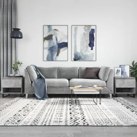 Mesas centro 2 uds madera ingeniería gris hormigón 50x46x50 cm de vidaXL, Mesas de centro - Ref: Foro24-830933, Precio: 72,14...