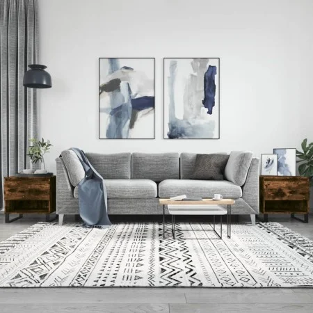 Center tables 2 pcs engineered wood smoked oak 50x46x50 cm by vidaXL, Coffee table - Ref: Foro24-830935, Price: 71,21 €, Disc...