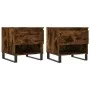 Center tables 2 pcs engineered wood smoked oak 50x46x50 cm by vidaXL, Coffee table - Ref: Foro24-830935, Price: 71,21 €, Disc...