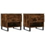 Mesas centro 2 uds madera ingeniería roble ahumado 50x46x50 cm de vidaXL, Mesas de centro - Ref: Foro24-830935, Precio: 71,75 €