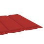 Sun loungers 2 pcs solid teak wood with red cushion by vidaXL, Loungers - Ref: Foro24-3073192, Price: 540,92 €, Discount: %