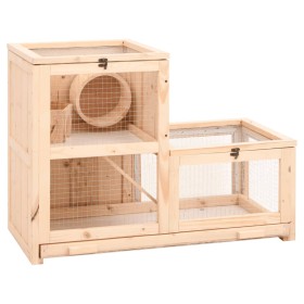 Hamster cage solid fir wood 81x40x60 cm by vidaXL, Cages and habitats for small animals - Ref: Foro24-172384, Price: 105,16 €...