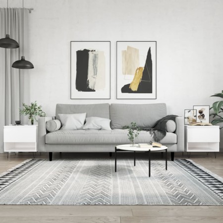 Couchtische 2 Stk. Holzwerkstoff weiß 50x46x50 cm von vidaXL, Couchtisch - Ref: Foro24-830909, Preis: 63,60 €, Rabatt: %