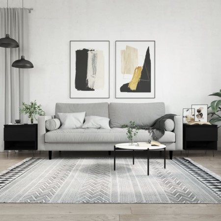 Coffee tables 2 pcs black engineered wood 50x46x50 cm by vidaXL, Coffee table - Ref: Foro24-830911, Price: 74,72 €, Discount: %