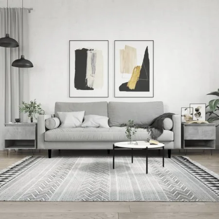 Coffee tables 2 pcs concrete gray engineered wood 50x46x50 cm by vidaXL, Coffee table - Ref: Foro24-830917, Price: 61,07 €, D...