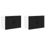 Armario de cocina mural con estante 2 pcs Negro 60 x 31 x 40 cm