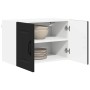 Armario de cocina mural con estante 2 pcs Negro 60 x 31 x 40 cm