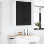 Armario de cocina mural con estante 2 pcs Negro 60 x 31 x 40 cm