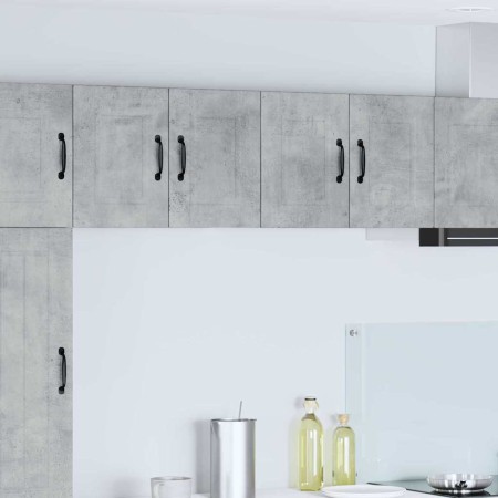 Armario de cocina mural 2 pcs Gris Concreto 60 x 31 x 40 cm