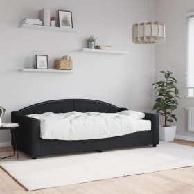 Sofá cama con colchón tela negro 90x190 cm de vidaXL, Camas y somieres - Ref: Foro24-3197524, Precio: 312,16 €, Descuento: %