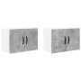Armario de cocina mural 2 pcs Gris Concreto 60 x 31 x 40 cm