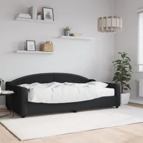 Sofa bed with black fabric mattress 100x200 cm by vidaXL, Beds and slatted bases - Ref: Foro24-3197519, Price: 374,33 €, Disc...