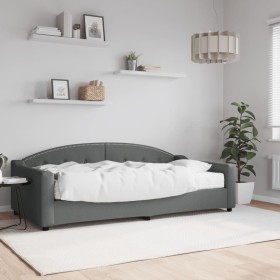 Sofa bed with dark gray fabric mattress 100x200 cm by vidaXL, Beds and slatted bases - Ref: Foro24-3197518, Price: 345,06 €, ...