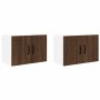 Armario de cocina mural 2 pcs Roble Marrón 60 x 31 x 40 cm