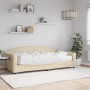 Sofa bed with cream fabric mattress 100x200 cm by vidaXL, Beds and slatted bases - Ref: Foro24-3197521, Price: 344,02 €, Disc...