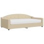 Schlafsofa mit cremefarbener Stoffmatratze 100x200 cm von vidaXL, Betten und Lattenroste - Ref: Foro24-3197521, Preis: 344,16...