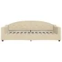 Sofa bed with cream fabric mattress 100x200 cm by vidaXL, Beds and slatted bases - Ref: Foro24-3197521, Price: 374,65 €, Disc...