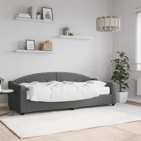 Sofa bed with dark gray fabric mattress 80x200 cm by vidaXL, Beds and slatted bases - Ref: Foro24-3197508, Price: 307,18 €, D...