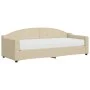 Sofa bed with cream fabric mattress 80x200 cm by vidaXL, Beds and slatted bases - Ref: Foro24-3197511, Price: 309,22 €, Disco...