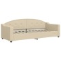 Sofa bed with cream fabric mattress 80x200 cm by vidaXL, Beds and slatted bases - Ref: Foro24-3197511, Price: 314,50 €, Disco...