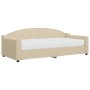 Sofa bed with cream fabric mattress 90x200 cm by vidaXL, Beds and slatted bases - Ref: Foro24-3197516, Price: 311,91 €, Disco...