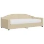 Sofa bed with cream fabric mattress 90x200 cm by vidaXL, Beds and slatted bases - Ref: Foro24-3197516, Price: 329,45 €, Disco...