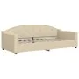 Sofa bed with cream fabric mattress 90x200 cm by vidaXL, Beds and slatted bases - Ref: Foro24-3197516, Price: 329,45 €, Disco...