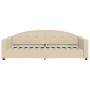 Sofa bed with cream fabric mattress 90x200 cm by vidaXL, Beds and slatted bases - Ref: Foro24-3197516, Price: 311,91 €, Disco...