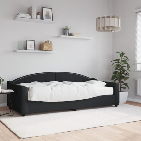 Sofá cama con colchón tela negro 90x200 cm de vidaXL, Camas y somieres - Ref: Foro24-3197514, Precio: 319,65 €, Descuento: %