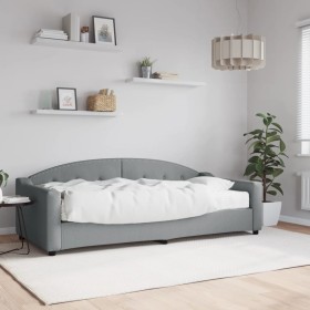Schlafsofa mit hellgrauer Stoffmatratze 90x200 cm von vidaXL, Betten und Lattenroste - Ref: Foro24-3197512, Preis: 320,06 €, ...
