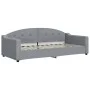 Sofa bed with light gray fabric mattress 90x200 cm by vidaXL, Beds and slatted bases - Ref: Foro24-3197512, Price: 329,80 €, ...