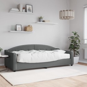 Sofa bed with dark gray fabric mattress 90x200 cm by vidaXL, Beds and slatted bases - Ref: Foro24-3197513, Price: 301,64 €, D...